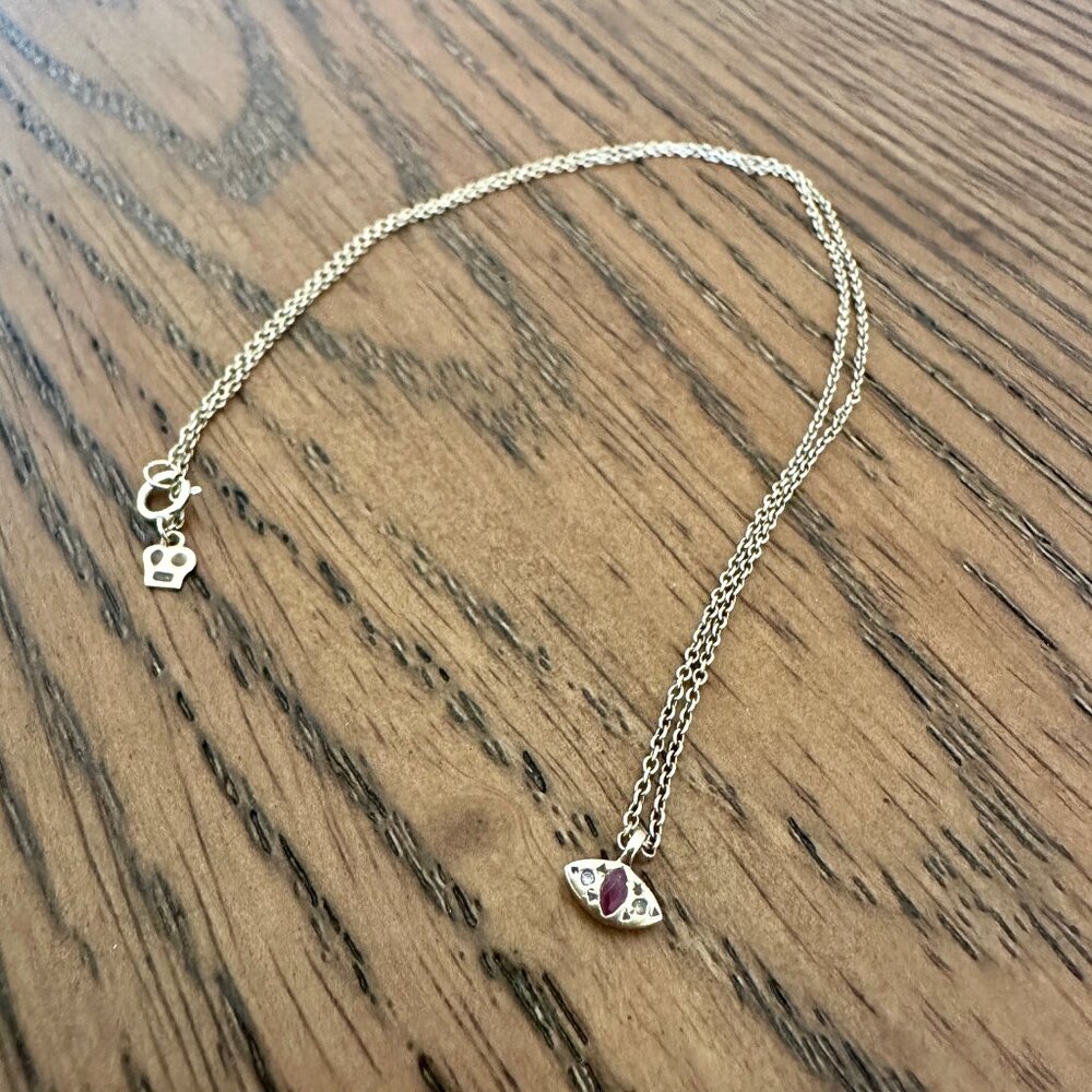 Scosha Cat Eye Necklace with Ruby
